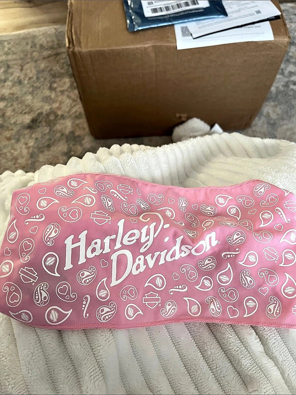 Harley-Davidson Pink Classic Bandana Knotty Band Head Wrap
